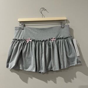 Low Rise Mini Skirt With Bows